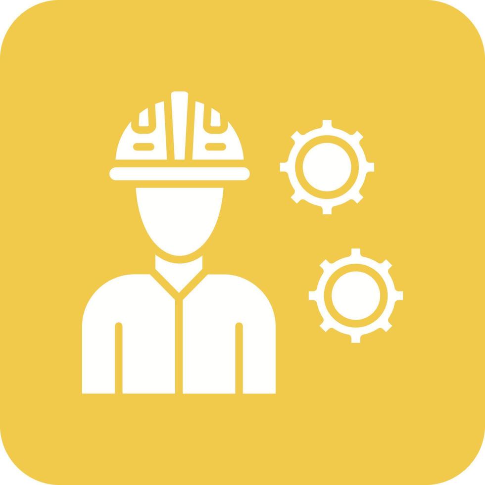 Engineering Glyph Round Corner Background Icon vector