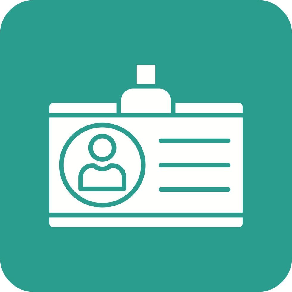 ID Glyph Round Corner Background Icon vector