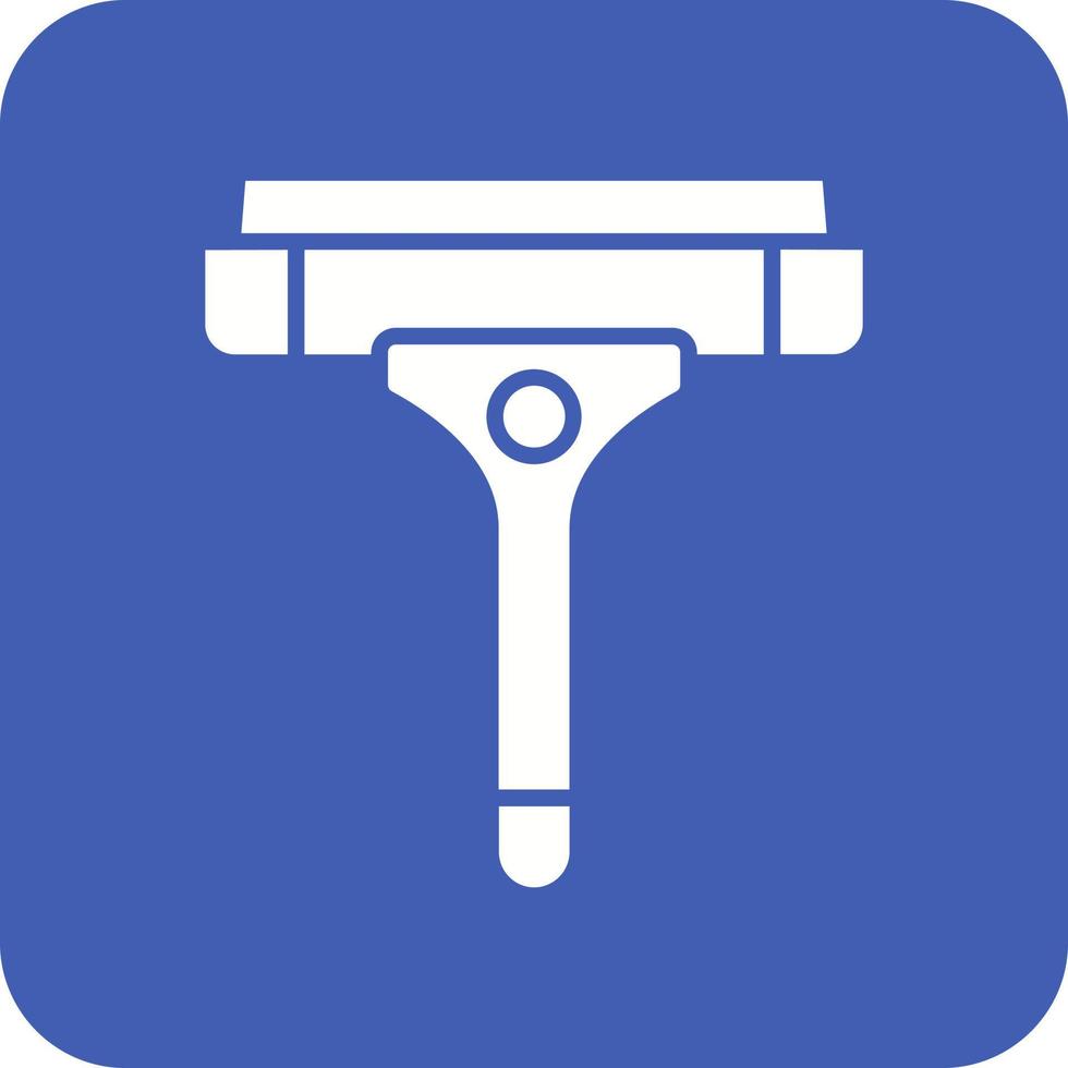 Squeegee Glyph Round Corner Background Icon vector