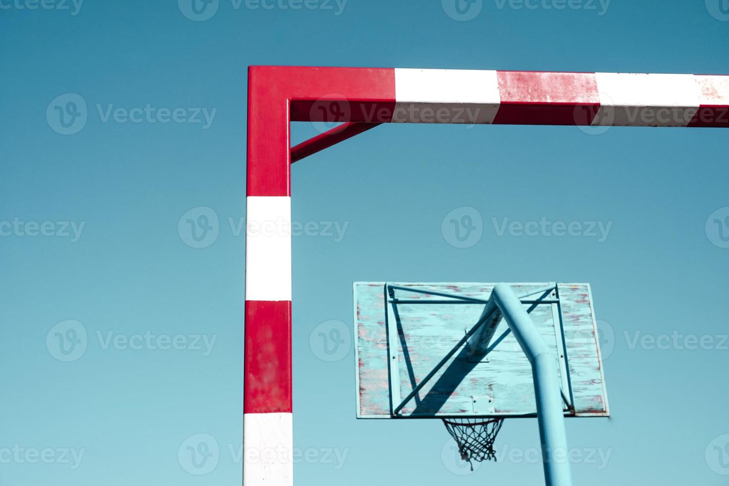 old abandoned street soccer goal sports equipment photo