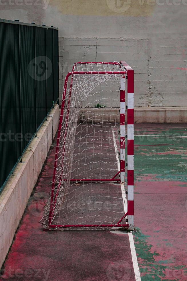 old abandoned street soccer goal sports equipment 15931594 Stock Photo