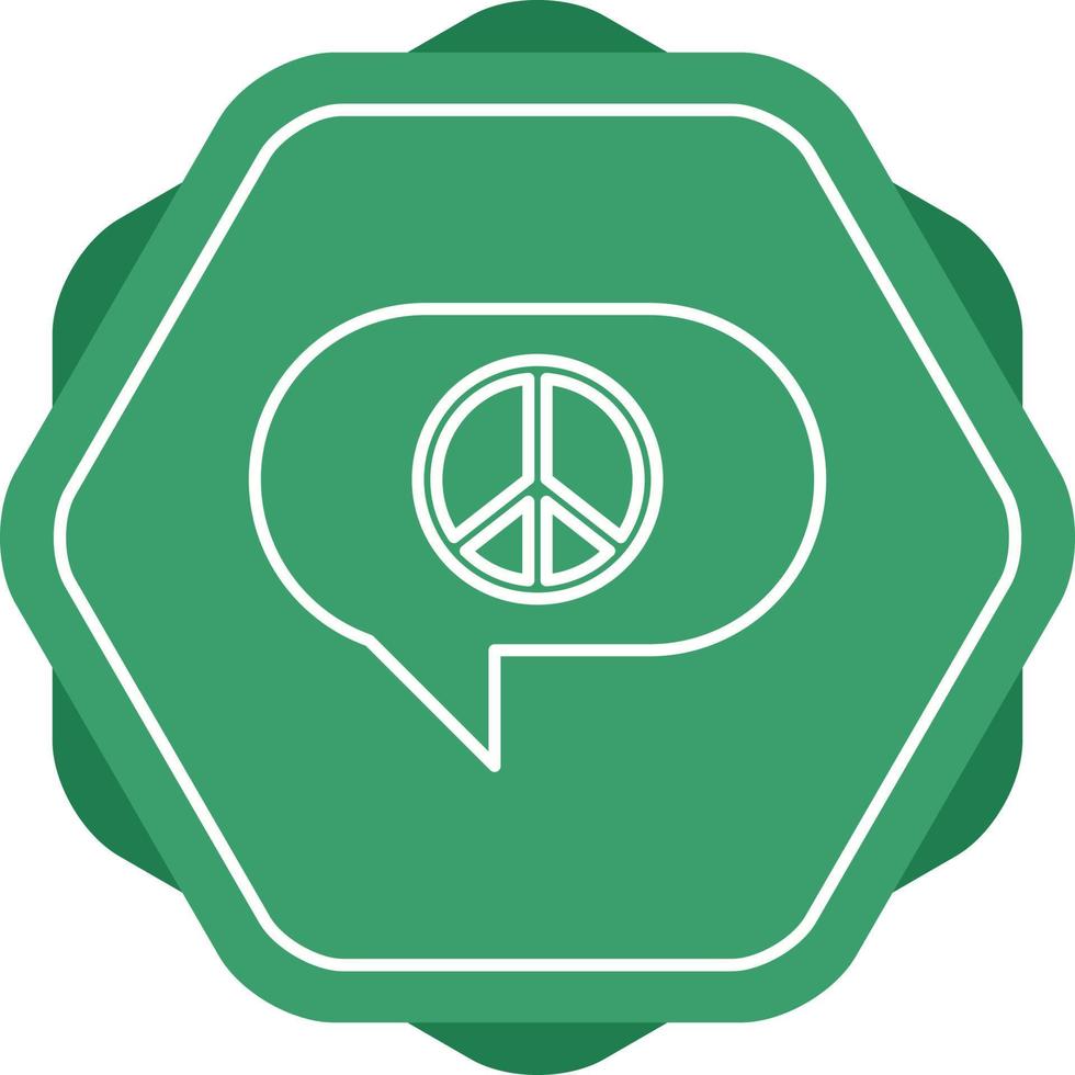 Peace Chat Vector Icon