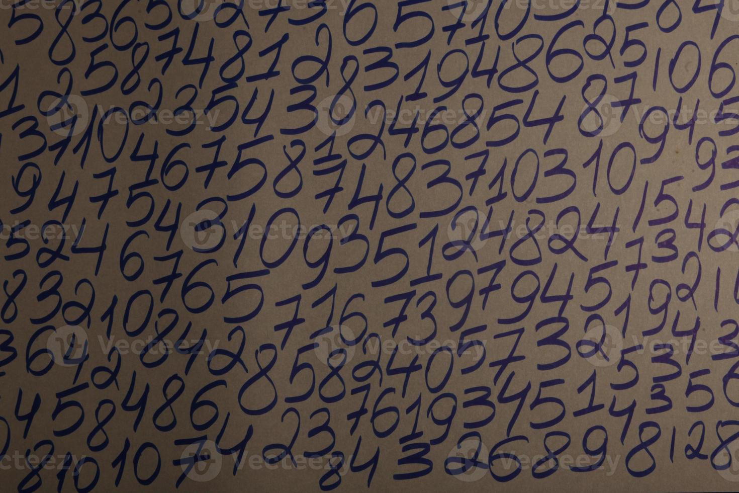 Background of numbers. from zero to nine. Numbers texture. Finance data concept. Mathematic. Seamless pattern with numbers. financial crisis concept. Business success. photo