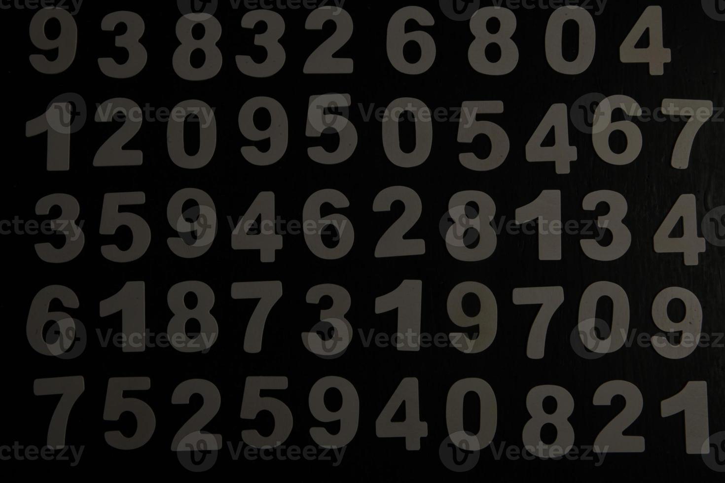 Background of numbers. from zero to nine. Numbers texture. Finance data concept. Mathematic. Seamless pattern with numbers. financial crisis concept. Business success. photo