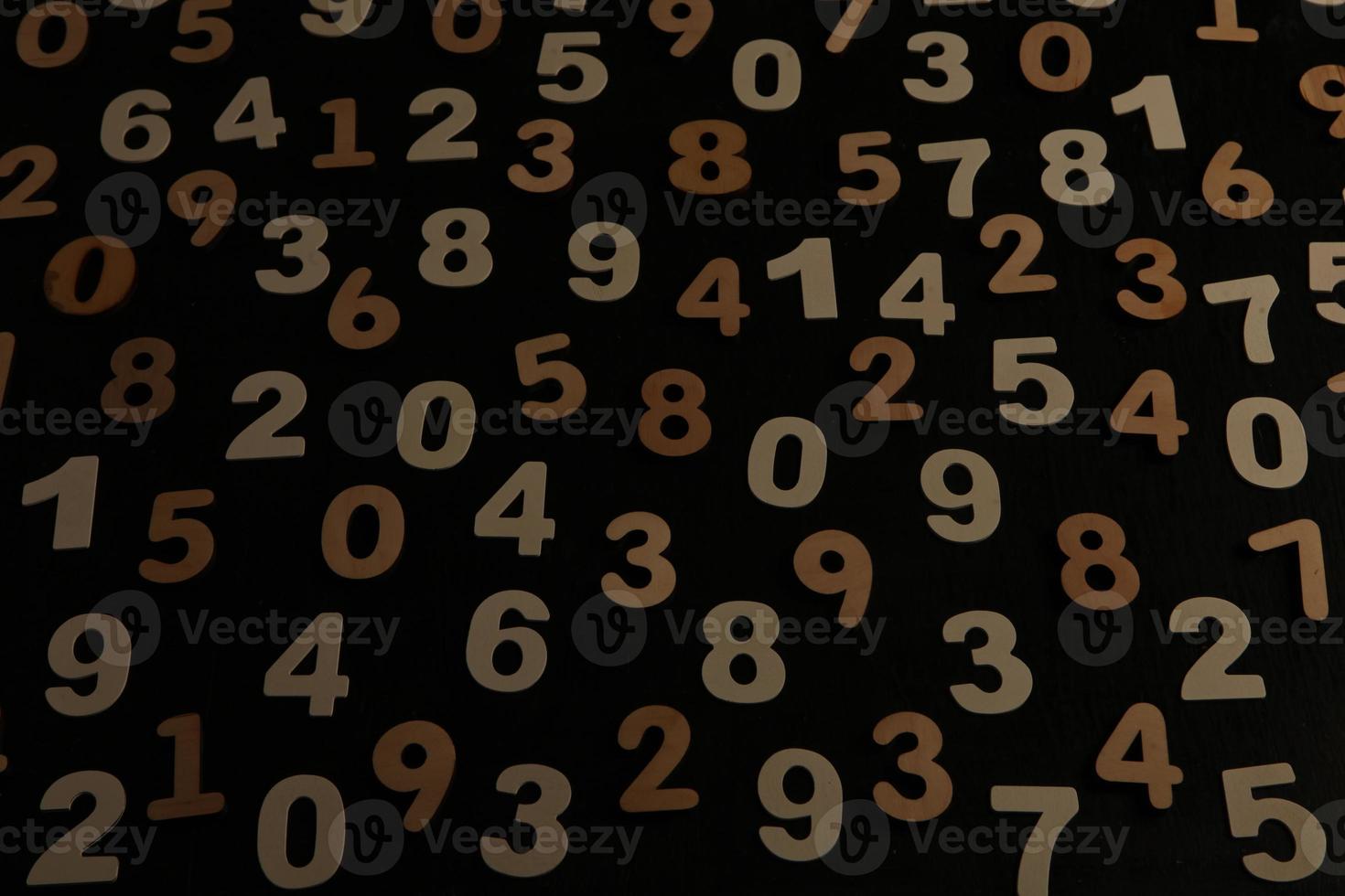 Background of numbers. from zero to nine. Numbers texture. Finance data concept. Mathematic. Seamless pattern with numbers. financial crisis concept. Business success. photo