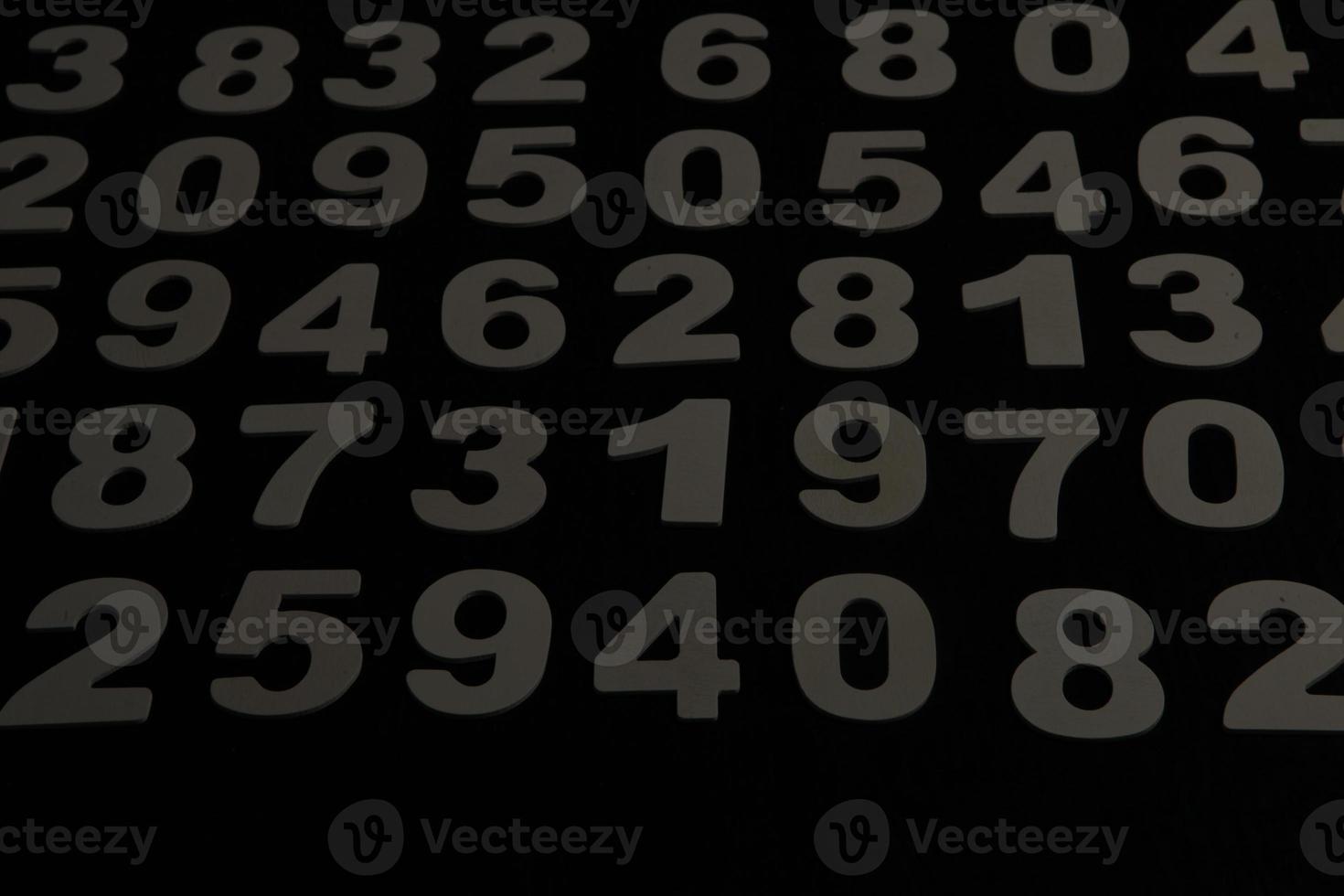 Background of numbers. from zero to nine. Numbers texture. Finance data concept. Mathematic. Seamless pattern with numbers. financial crisis concept. Business success. photo