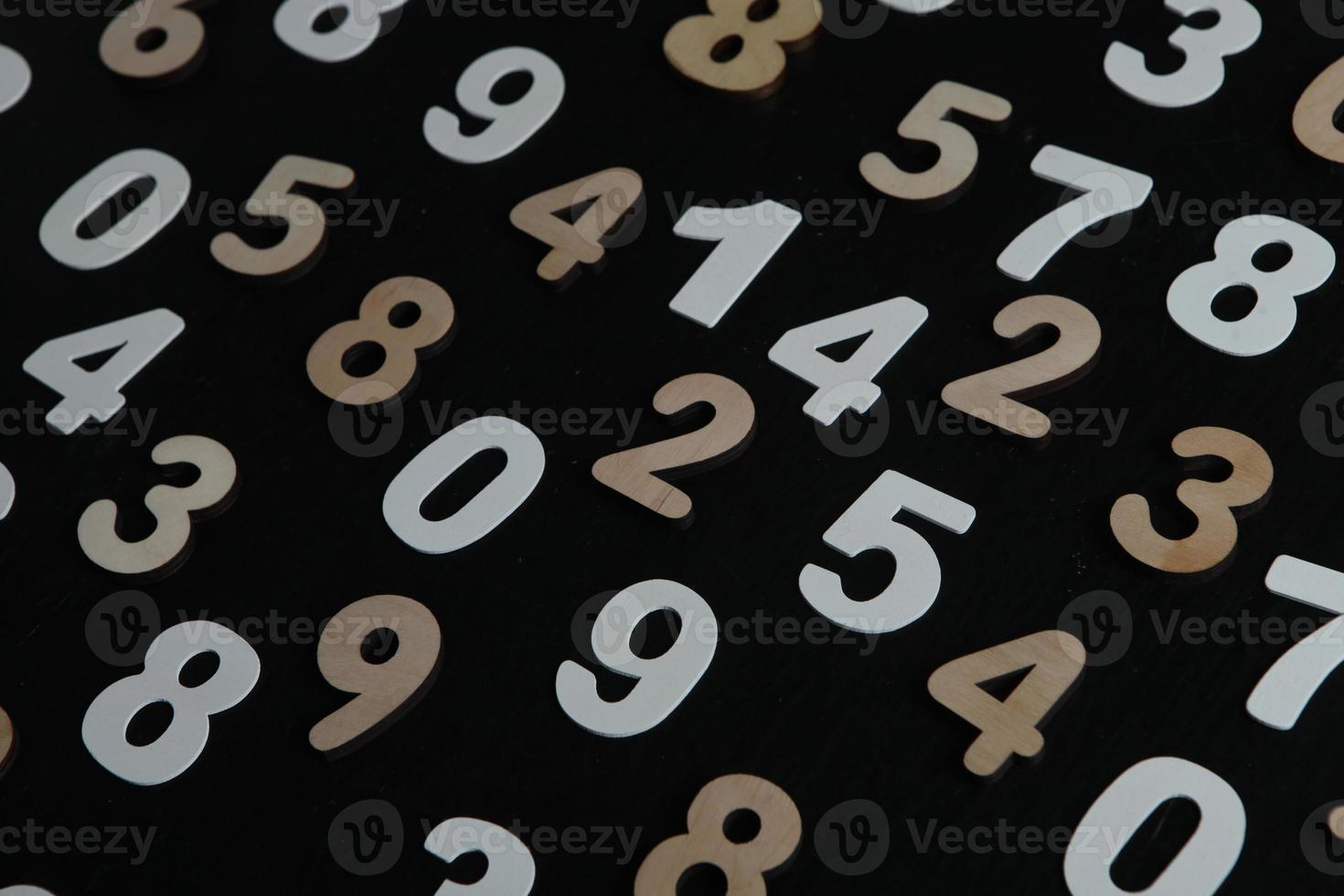 Background of numbers. from zero to nine. Numbers texture. Finance data concept. Mathematic. Seamless pattern with numbers. financial crisis concept. Business success. photo