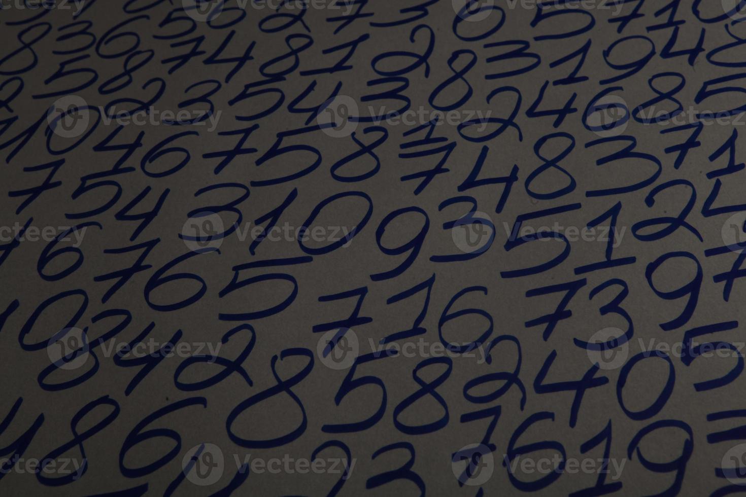 Background of numbers. from zero to nine. Numbers texture. Finance data concept. Mathematic. Seamless pattern with numbers. financial crisis concept. Business success. photo