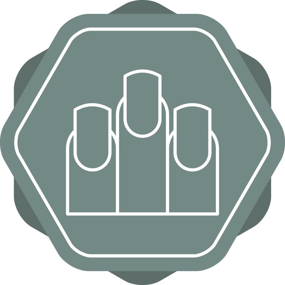 icono de vector de uñas