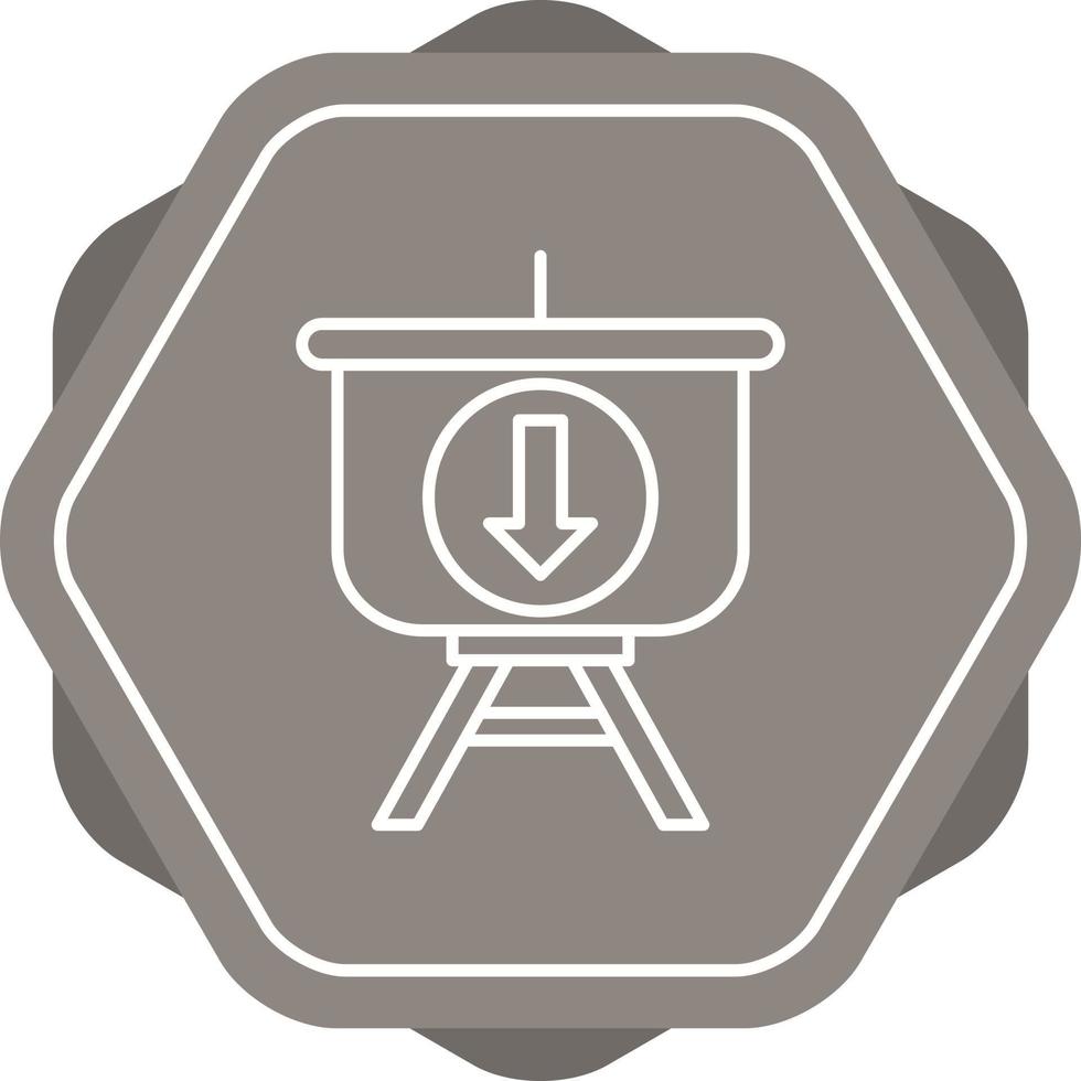 Downloading Presentation Vector Icon