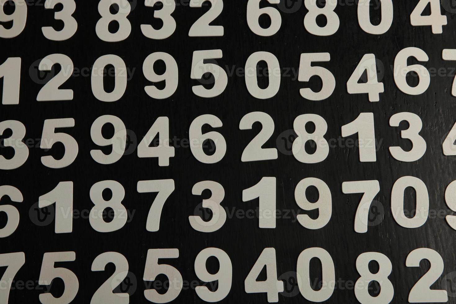 Background of numbers. from zero to nine. Numbers texture. Finance data concept. Mathematic. Seamless pattern with numbers. financial crisis concept. Business success. photo