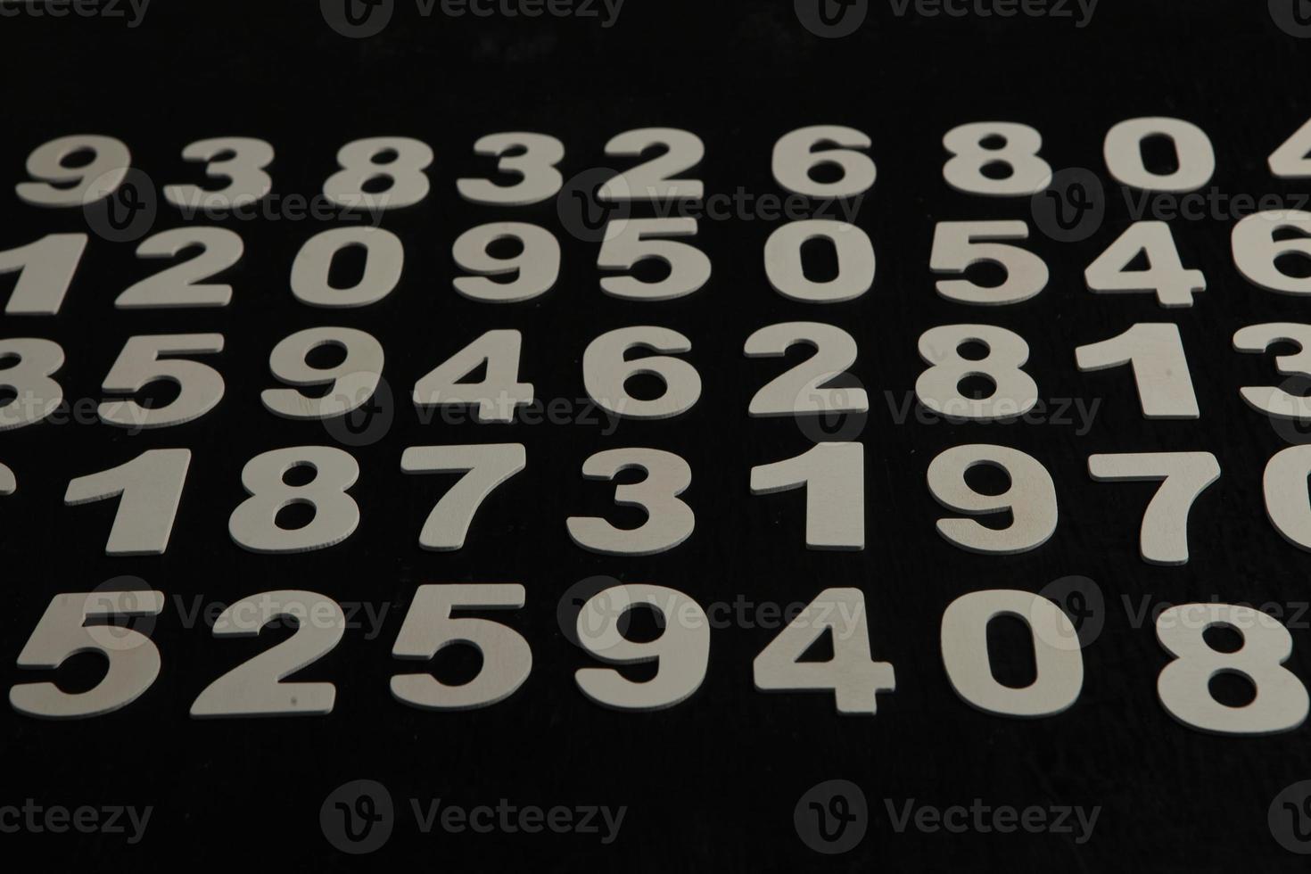 Background of numbers. from zero to nine. Numbers texture. Finance data concept. Mathematic. Seamless pattern with numbers. financial crisis concept. Business success. photo