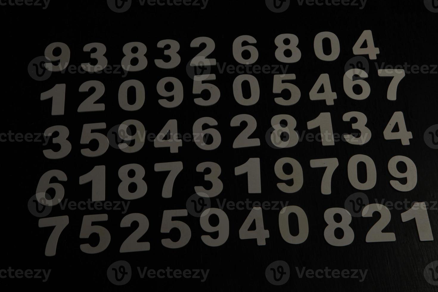 Background of numbers. from zero to nine. Numbers texture. Finance data concept. Mathematic. Seamless pattern with numbers. financial crisis concept. Business success. photo