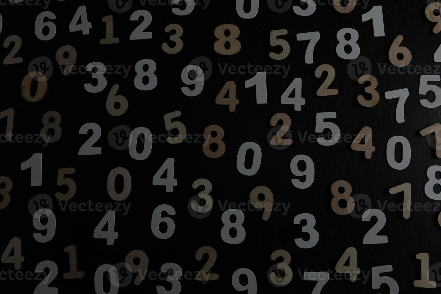 Background of numbers. from zero to nine. Numbers texture. Finance data concept. Mathematic. Seamless pattern with numbers. financial crisis concept. Business success. photo