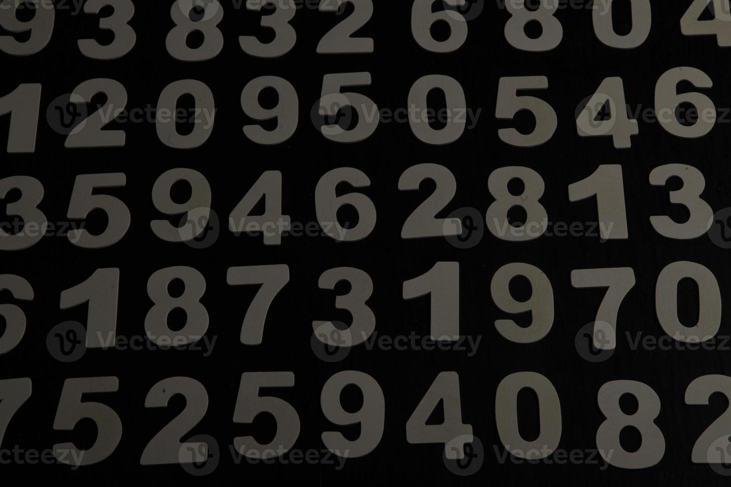 Background of numbers. from zero to nine. Numbers texture. Finance data concept. Mathematic. Seamless pattern with numbers. financial crisis concept. Business success. photo