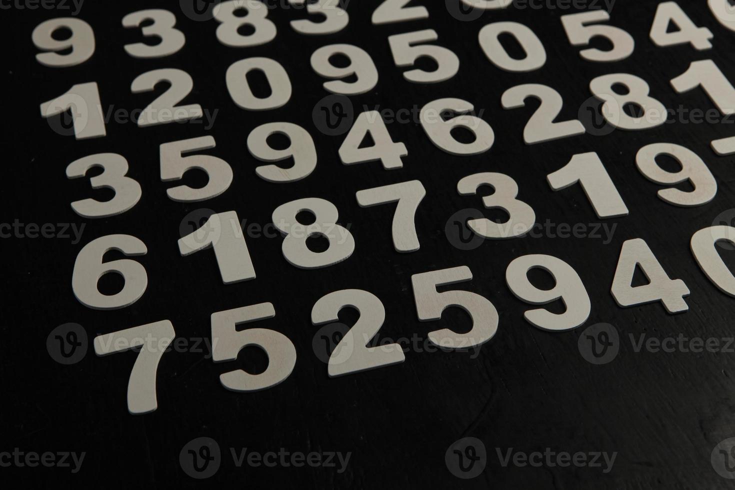 Background of numbers. from zero to nine. Numbers texture. Finance data concept. Mathematic. Seamless pattern with numbers. financial crisis concept. Business success. photo