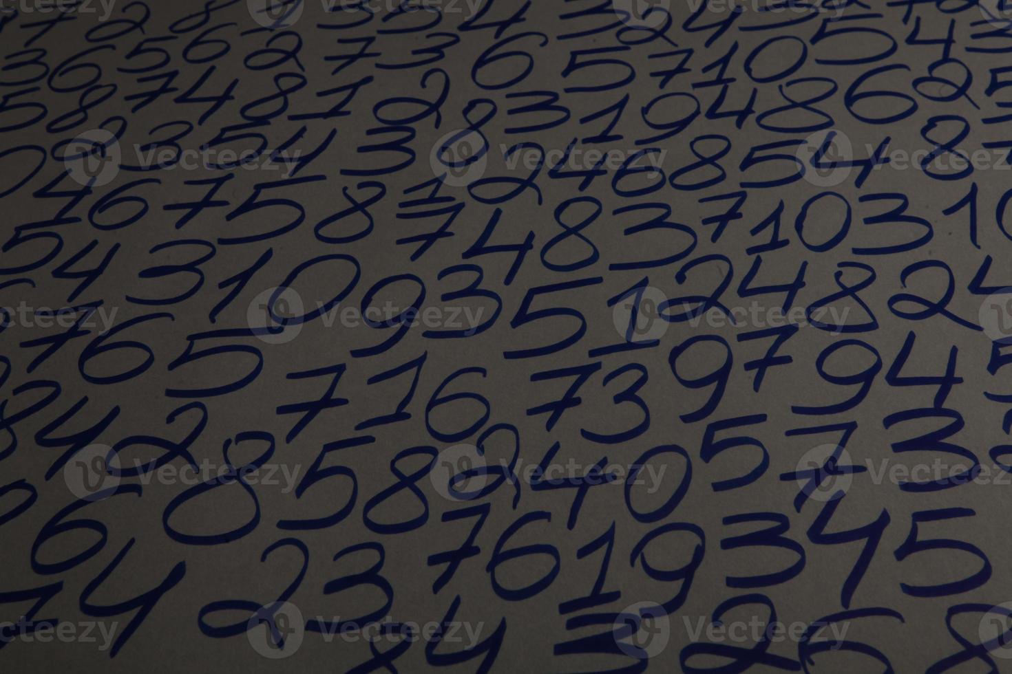 Background of numbers. from zero to nine. Numbers texture. Finance data concept. Mathematic. Seamless pattern with numbers. financial crisis concept. Business success. photo