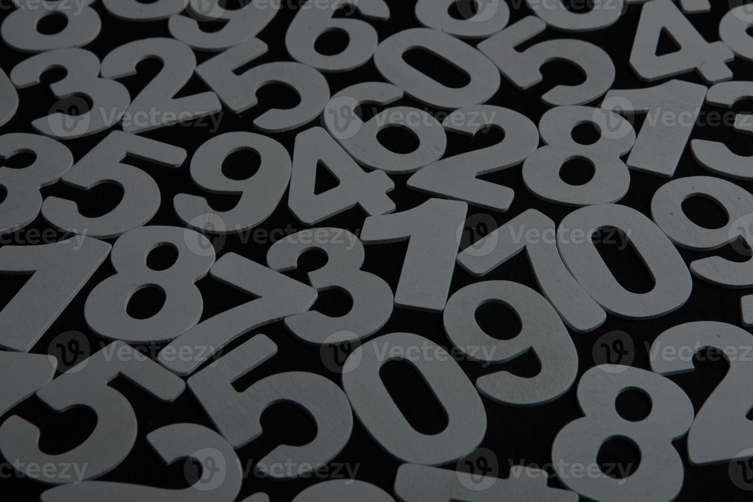 Background of numbers. from zero to nine. Numbers texture. Finance data concept. Mathematic. Seamless pattern with numbers. financial crisis concept. Business success. photo