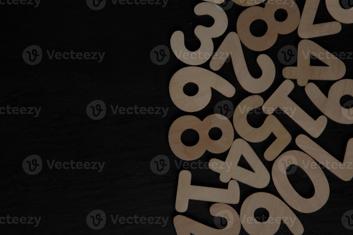 Background of numbers. from zero to nine. Numbers texture. Finance data concept. Mathematic. Seamless pattern with numbers. financial crisis concept. Business success. photo