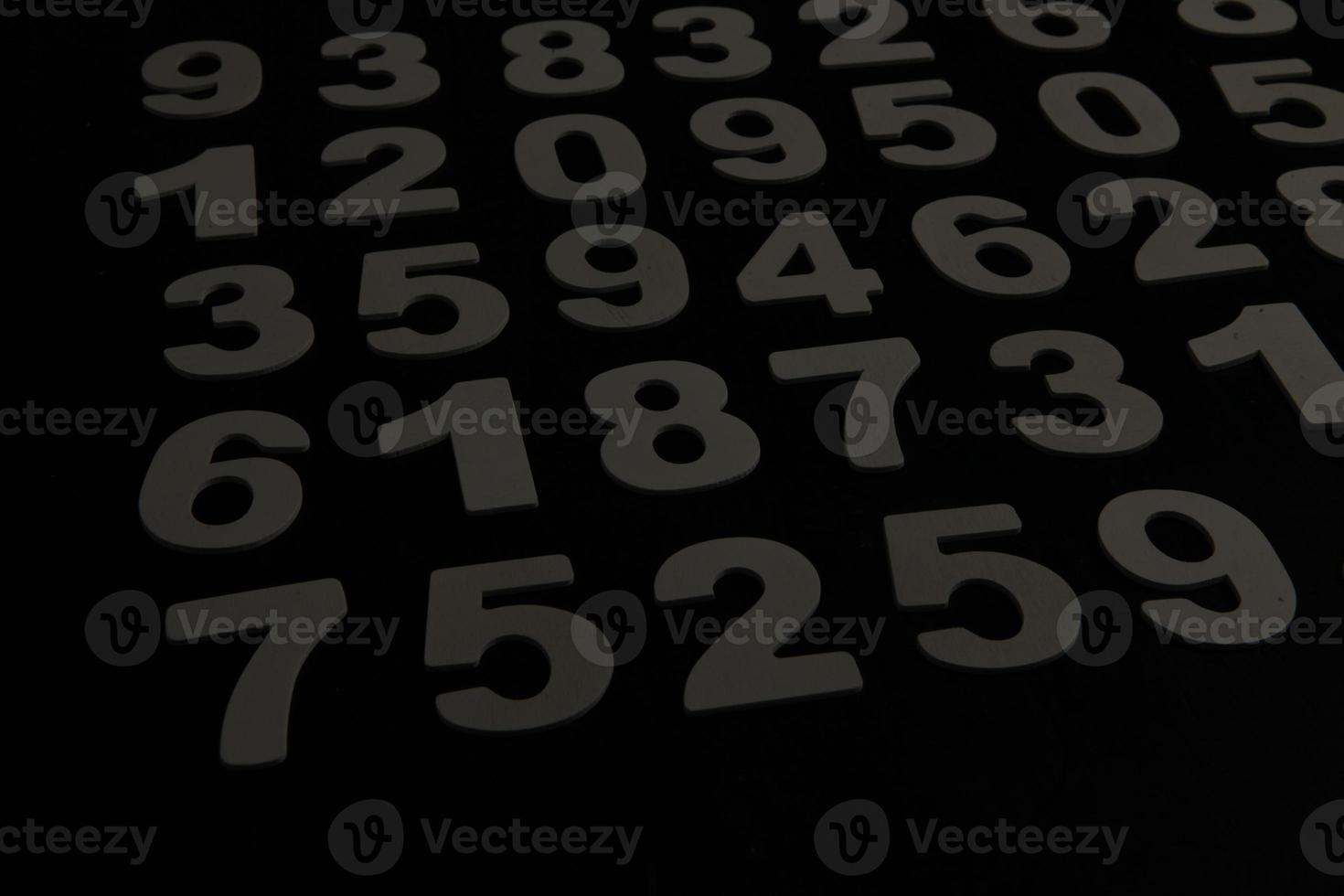 Background of numbers. from zero to nine. Numbers texture. Finance data concept. Mathematic. Seamless pattern with numbers. financial crisis concept. Business success. photo