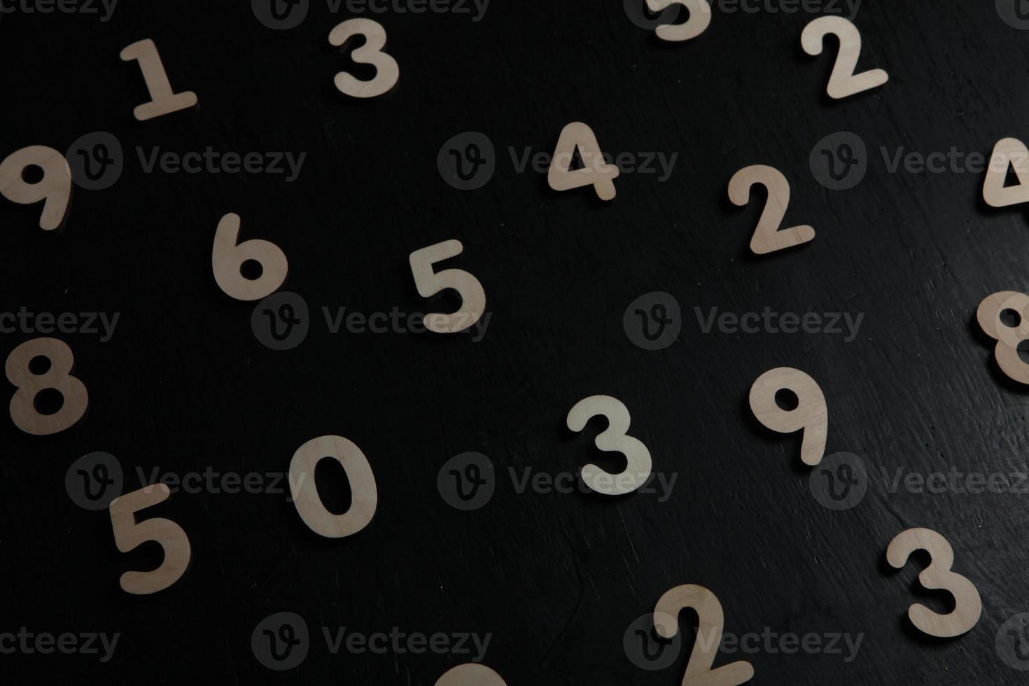 Background of numbers. from zero to nine. Numbers texture. Finance data concept. Mathematic. Seamless pattern with numbers. financial crisis concept. Business success. photo