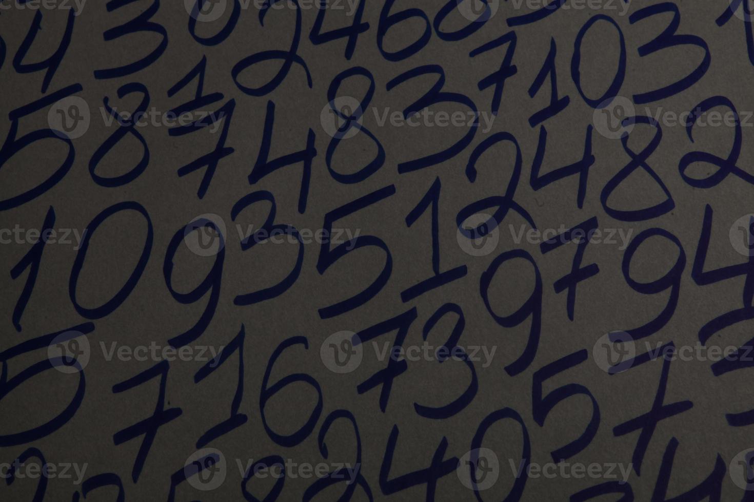 Background of numbers. from zero to nine. Numbers texture. Finance data concept. Mathematic. Seamless pattern with numbers. financial crisis concept. Business success. photo