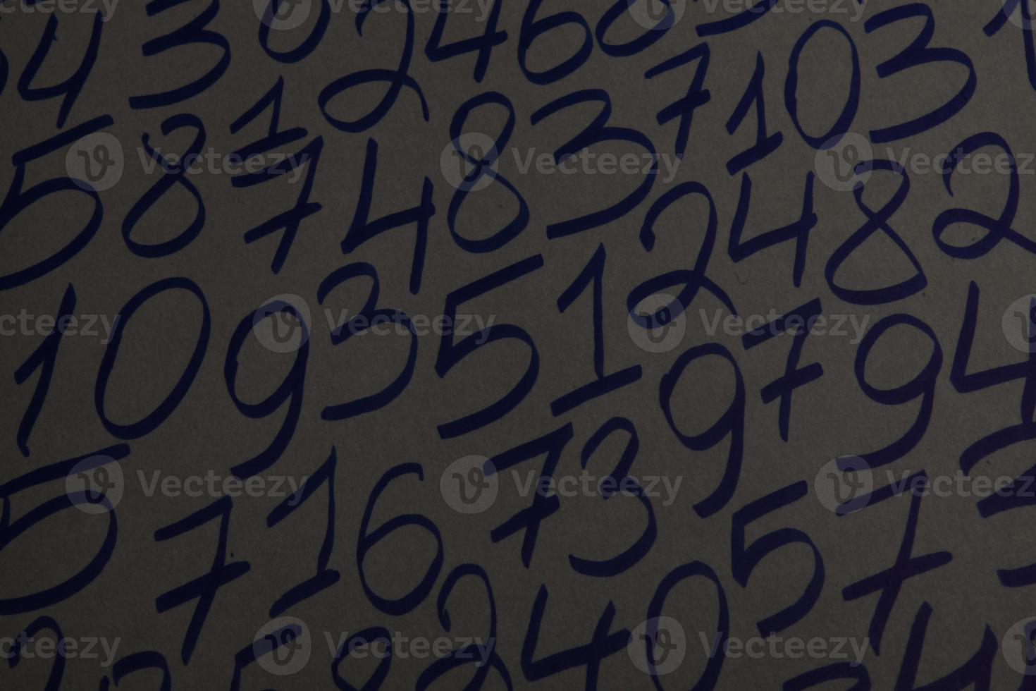 Background of numbers. from zero to nine. Numbers texture. Finance data concept. Mathematic. Seamless pattern with numbers. financial crisis concept. Business success. photo