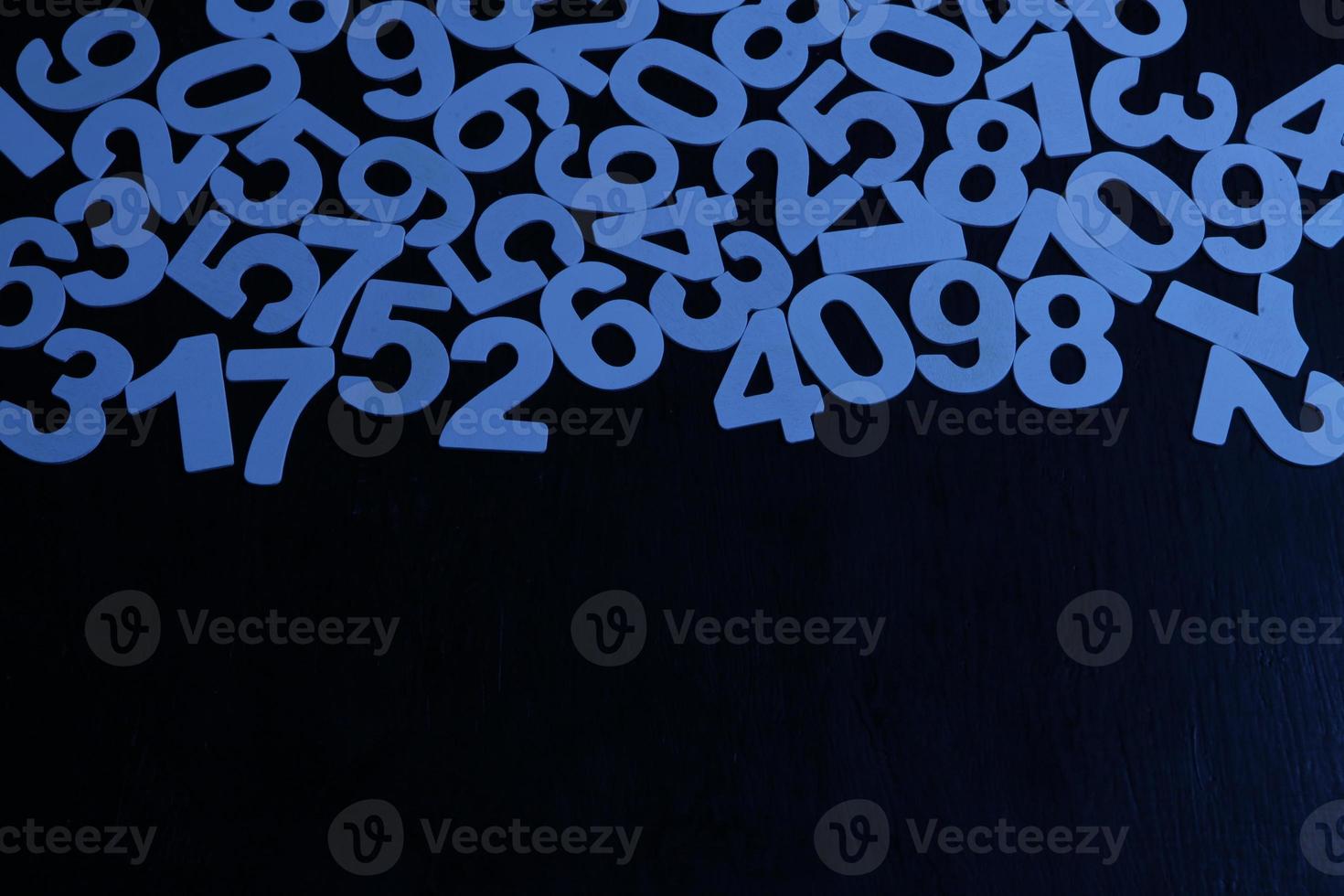 Background of numbers. from zero to nine. Numbers texture. Finance data concept. Mathematic. Seamless pattern with numbers. financial crisis concept. Business success. photo