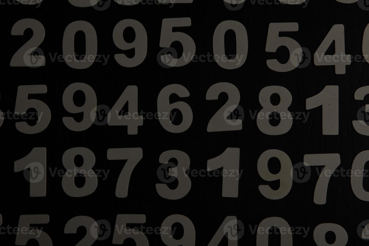 Background of numbers. from zero to nine. Numbers texture. Finance data concept. Mathematic. Seamless pattern with numbers. financial crisis concept. Business success. photo