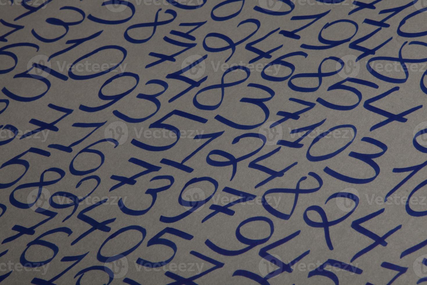 Background of numbers. from zero to nine. Numbers texture. Finance data concept. Mathematic. Seamless pattern with numbers. financial crisis concept. Business success. photo