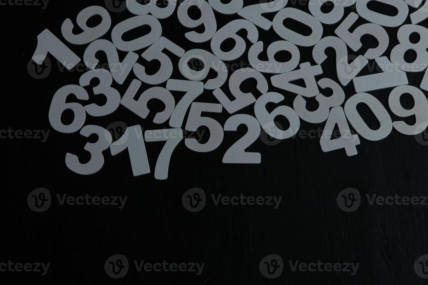 Background of numbers. from zero to nine. Numbers texture. Finance data concept. Mathematic. Seamless pattern with numbers. financial crisis concept. Business success. photo