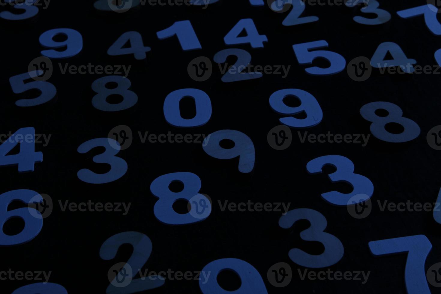Background of numbers. from zero to nine. Numbers texture. Finance data concept. Mathematic. Seamless pattern with numbers. financial crisis concept. Business success. photo