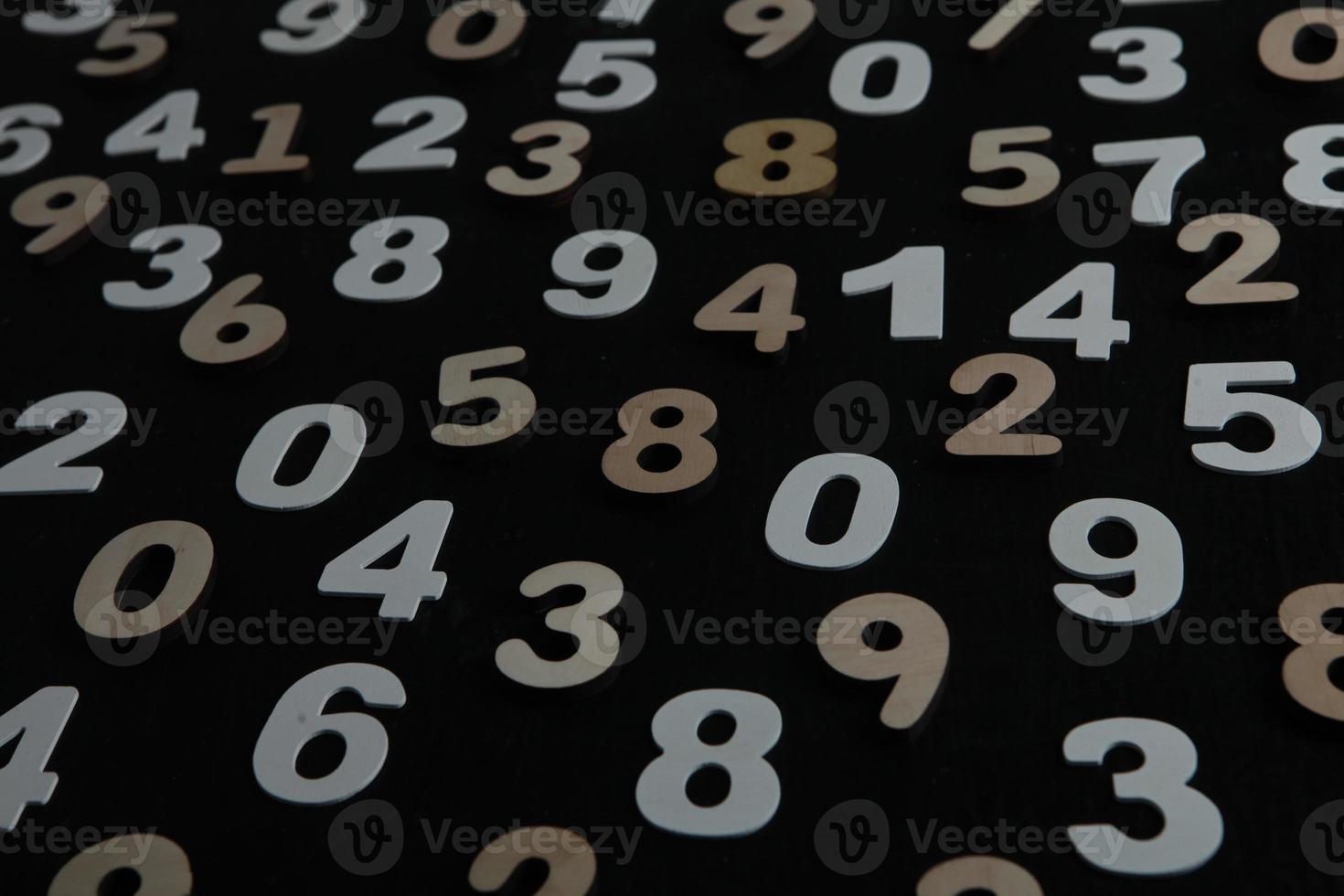 Background of numbers. from zero to nine. Numbers texture. Finance data concept. Mathematic. Seamless pattern with numbers. financial crisis concept. Business success. photo