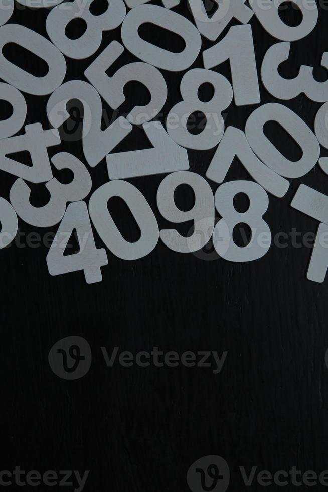 Background of numbers. from zero to nine. Numbers texture. Finance data concept. Mathematic. Seamless pattern with numbers. financial crisis concept. Business success. photo