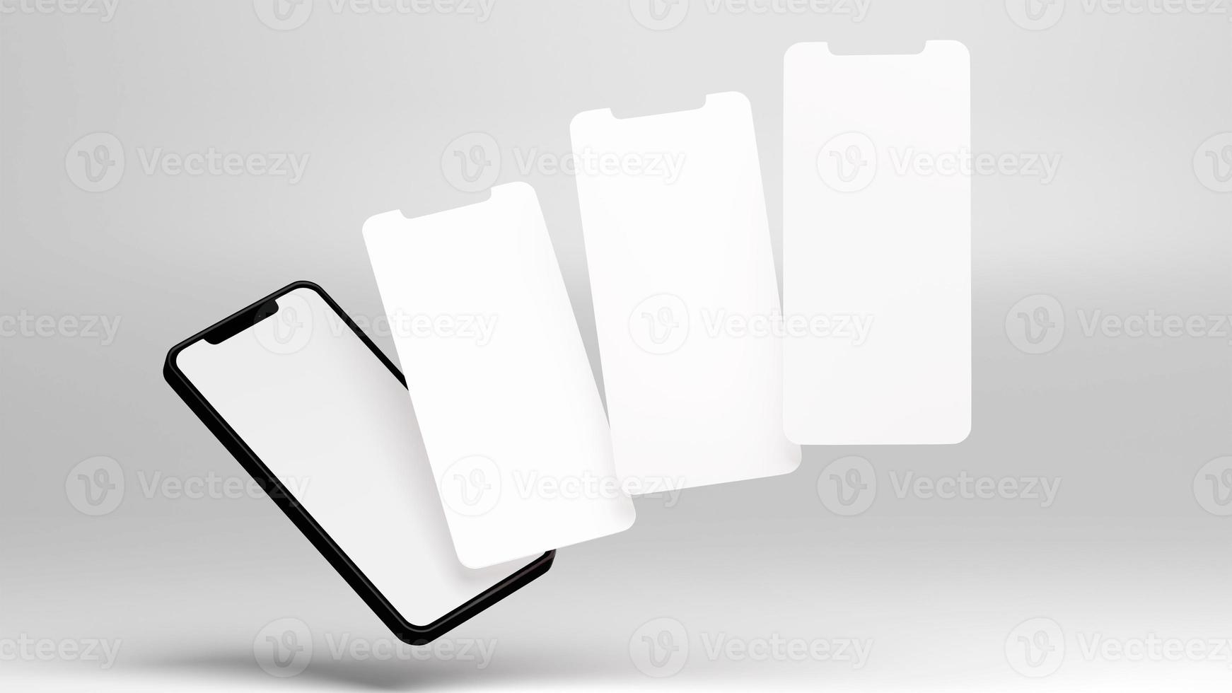 Phone and screens ui ux app design mockup photo
