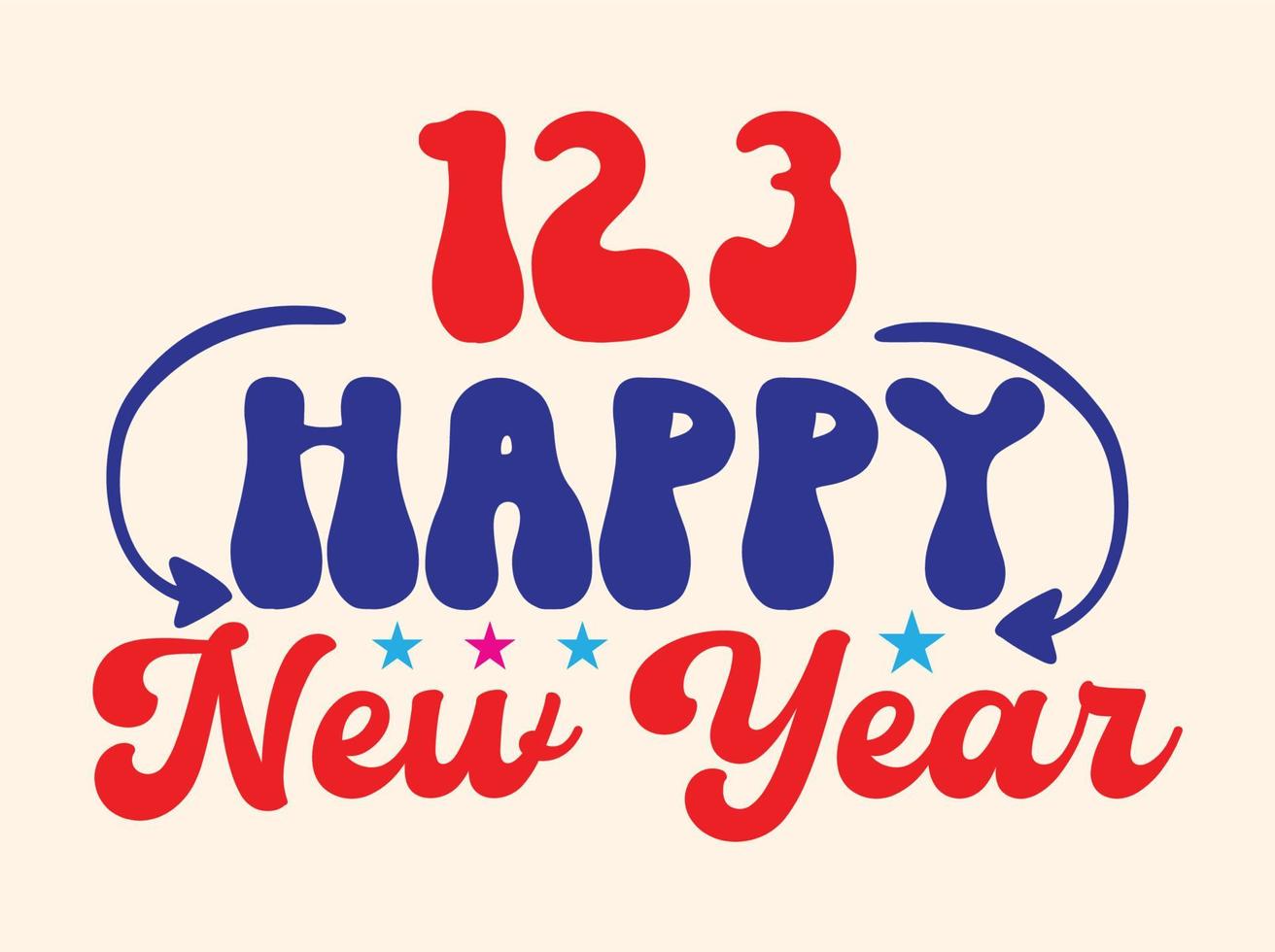 Happy new year 2023 t shirt design vector