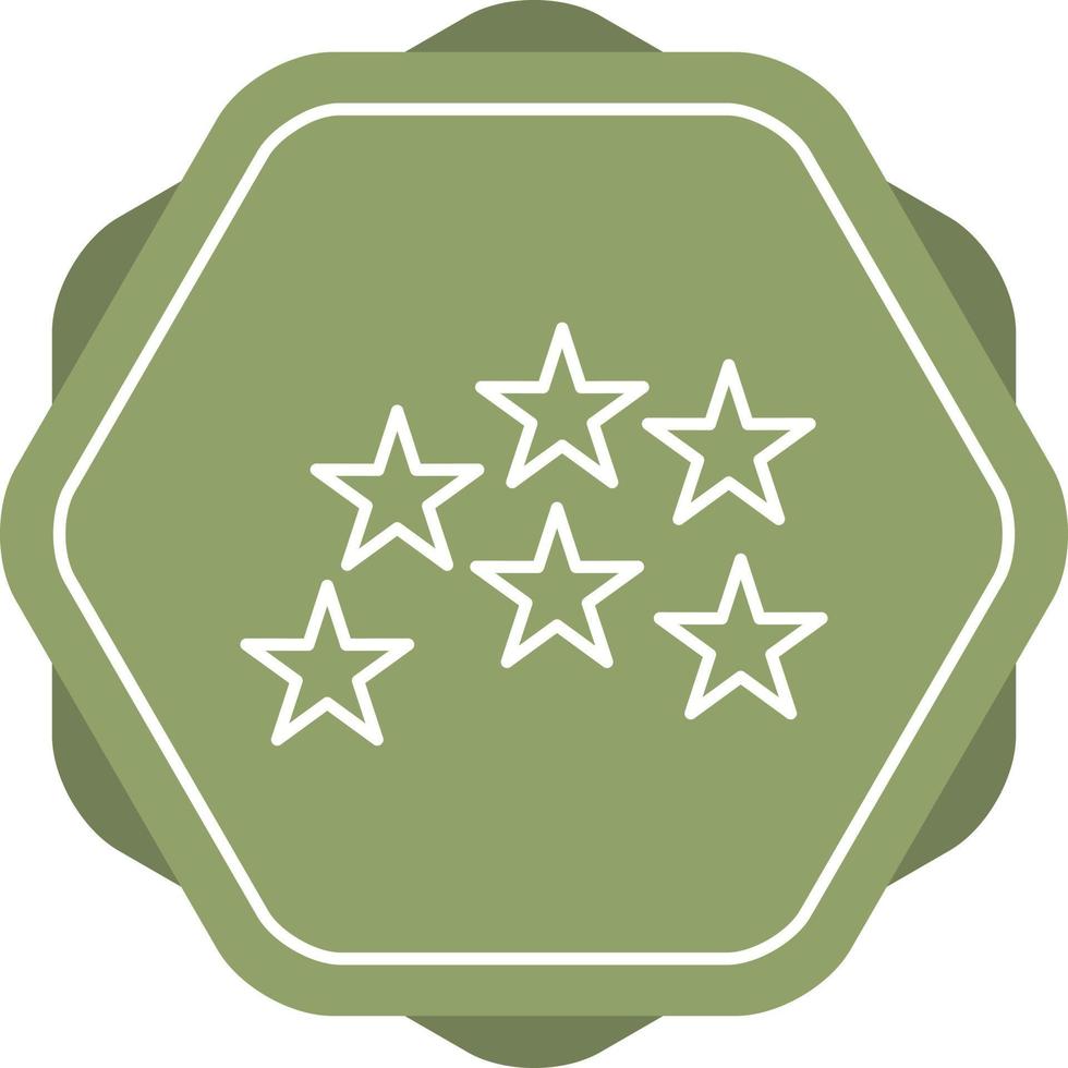 Unique Stars Vector Line Icon