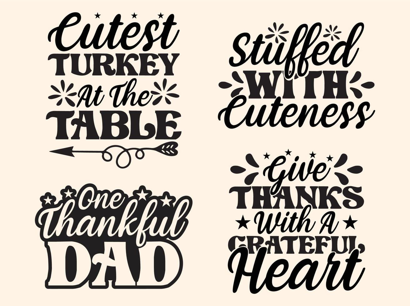 Happy thanksgiving day t-shirt design set, thanksgiving day t-shirt design bundle vector