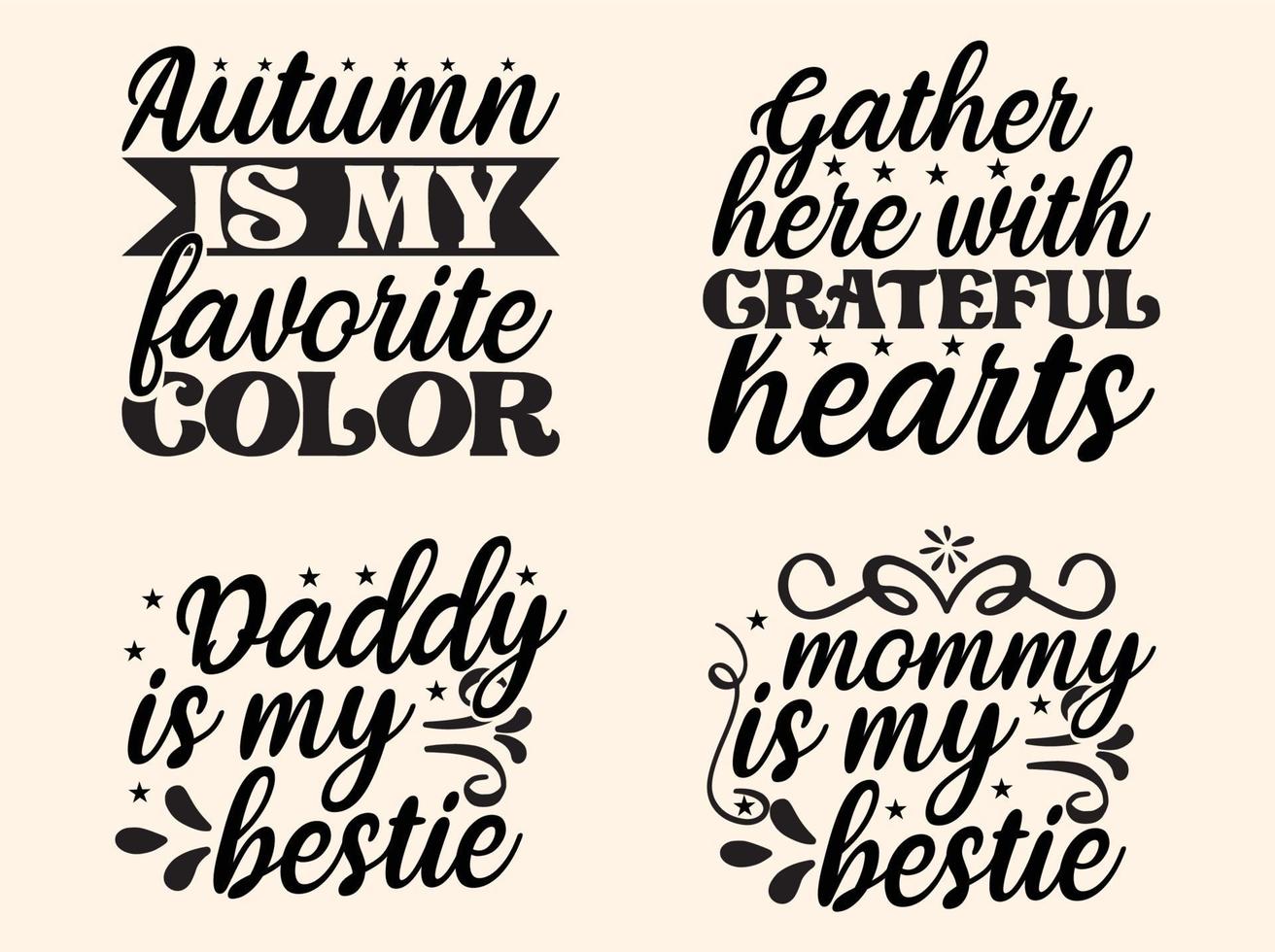 Happy thanksgiving day t-shirt design set, thanksgiving day t-shirt design bundle vector