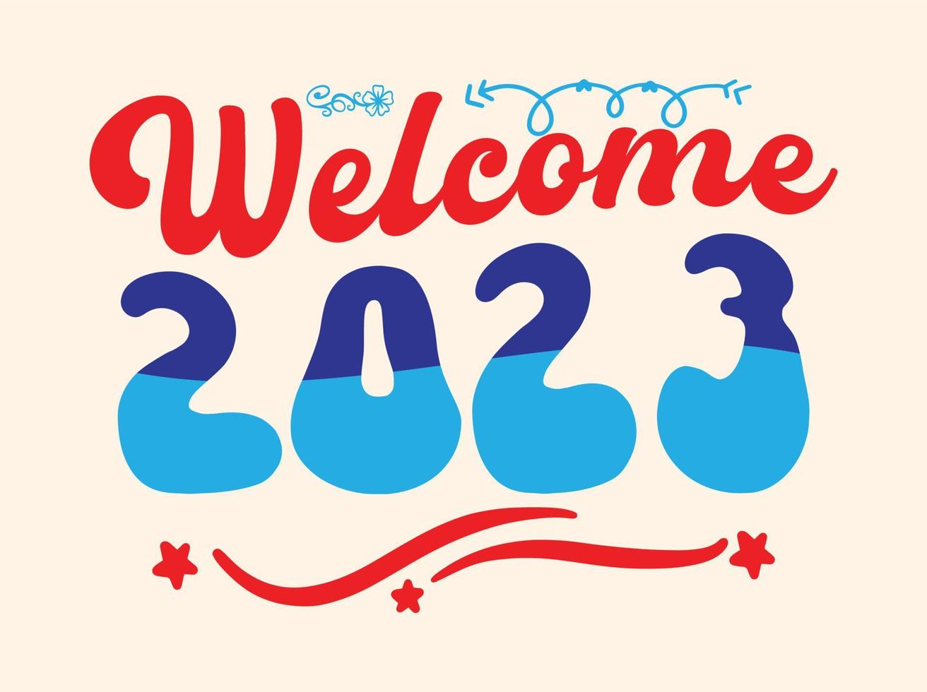 Happy new year 2023 t shirt design vector