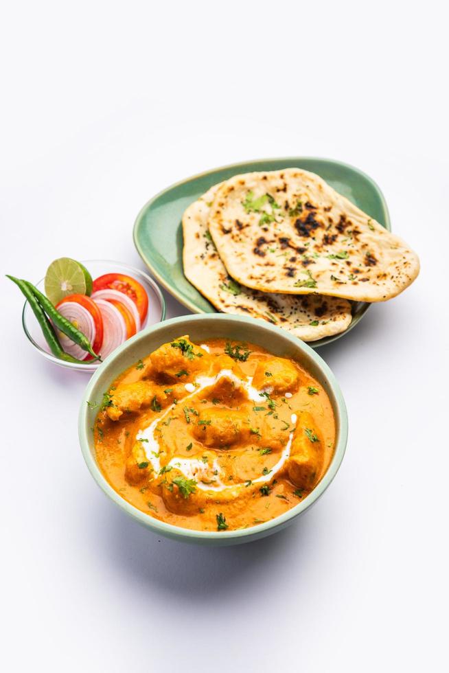 Tasty butter chicken curry or Murg Makhanwala or masala dish from Indian cuisine photo