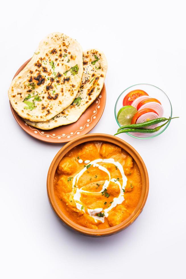 Tasty butter chicken curry or Murg Makhanwala or masala dish from Indian cuisine photo