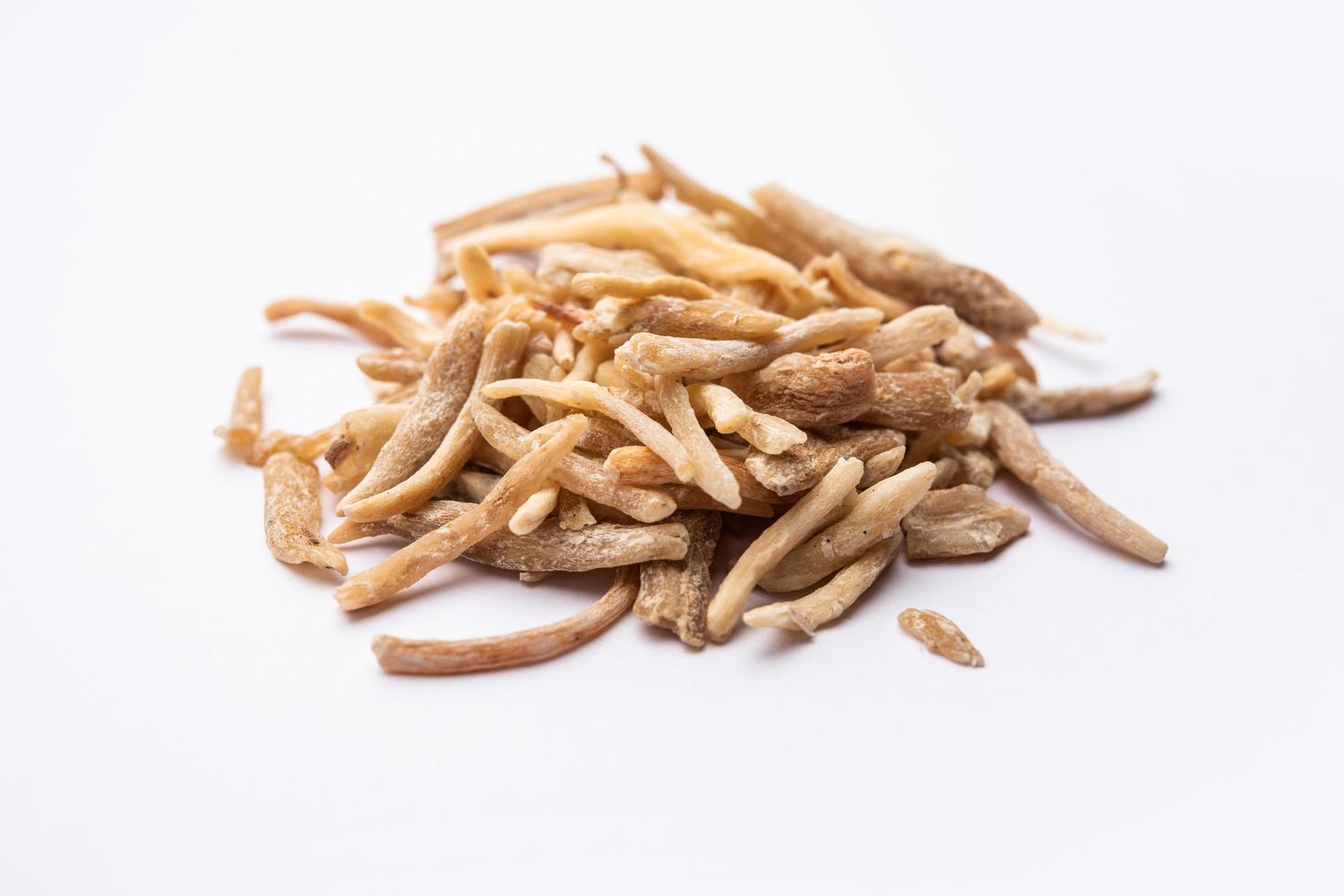 Ayurvedic Potent herb musli or safed moosli photo