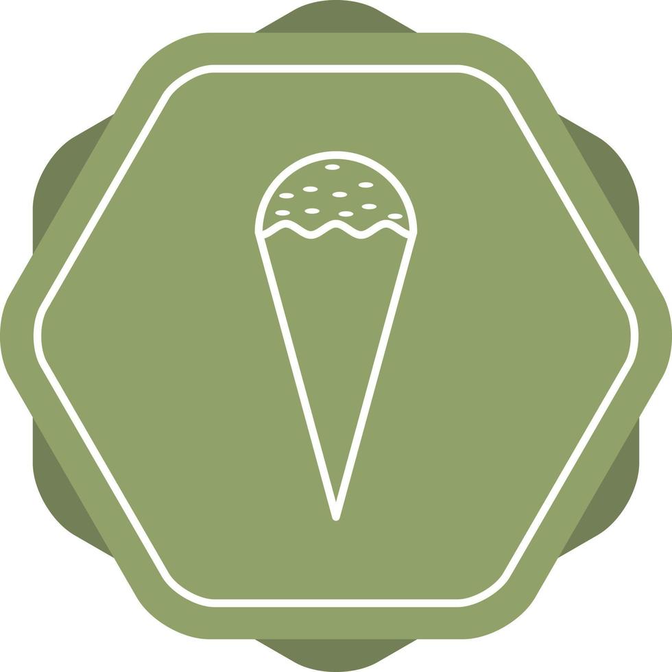 Unique Cone Ice cream Vector Line Icon