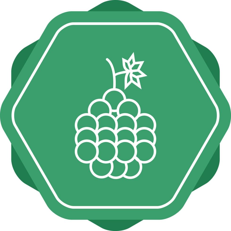 icono de línea de vector de uvas único