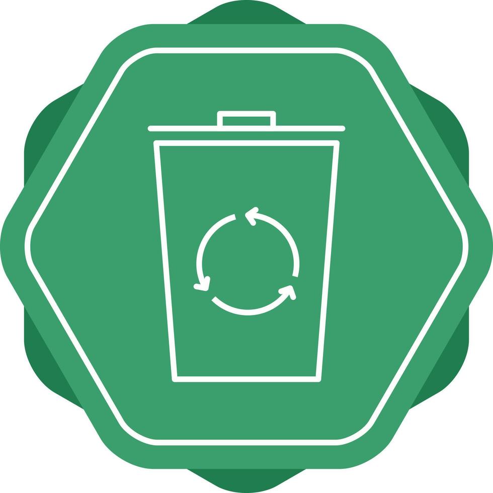 Unique Recycle Bin Vector Line Icon