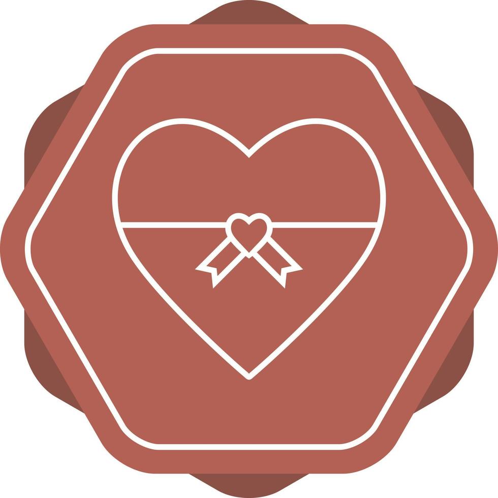 Unique Heart Shaped Gift Vector Line Icon