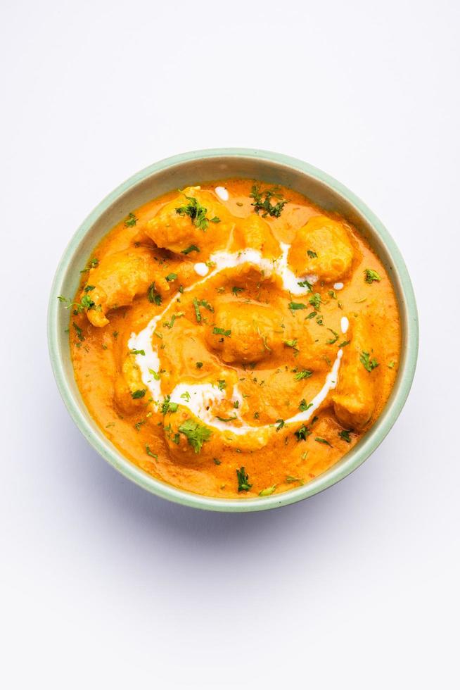 Tasty butter chicken curry or Murg Makhanwala or masala dish from Indian cuisine photo