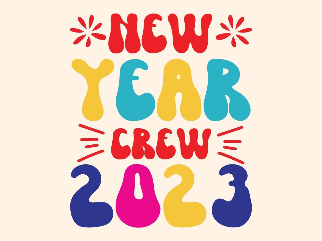 Happy new year 2023 t shirt design vector