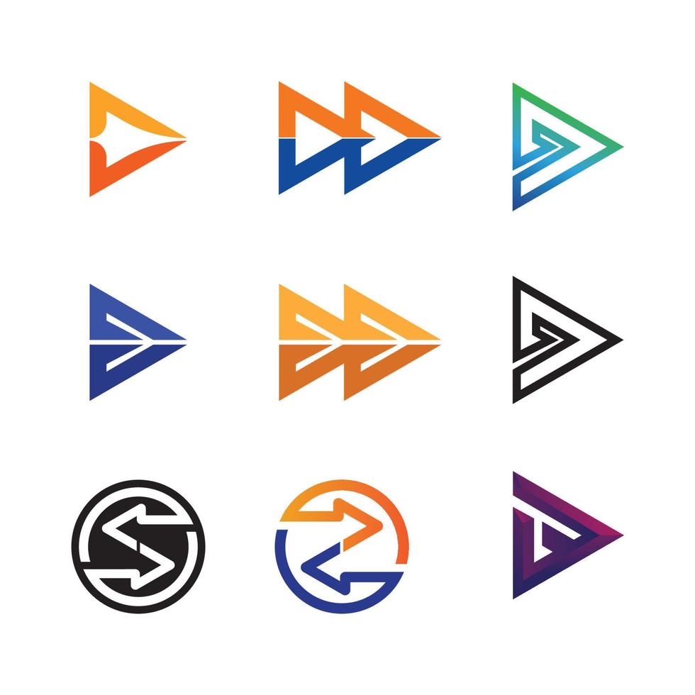 Arrow vector illustration icon set logo design